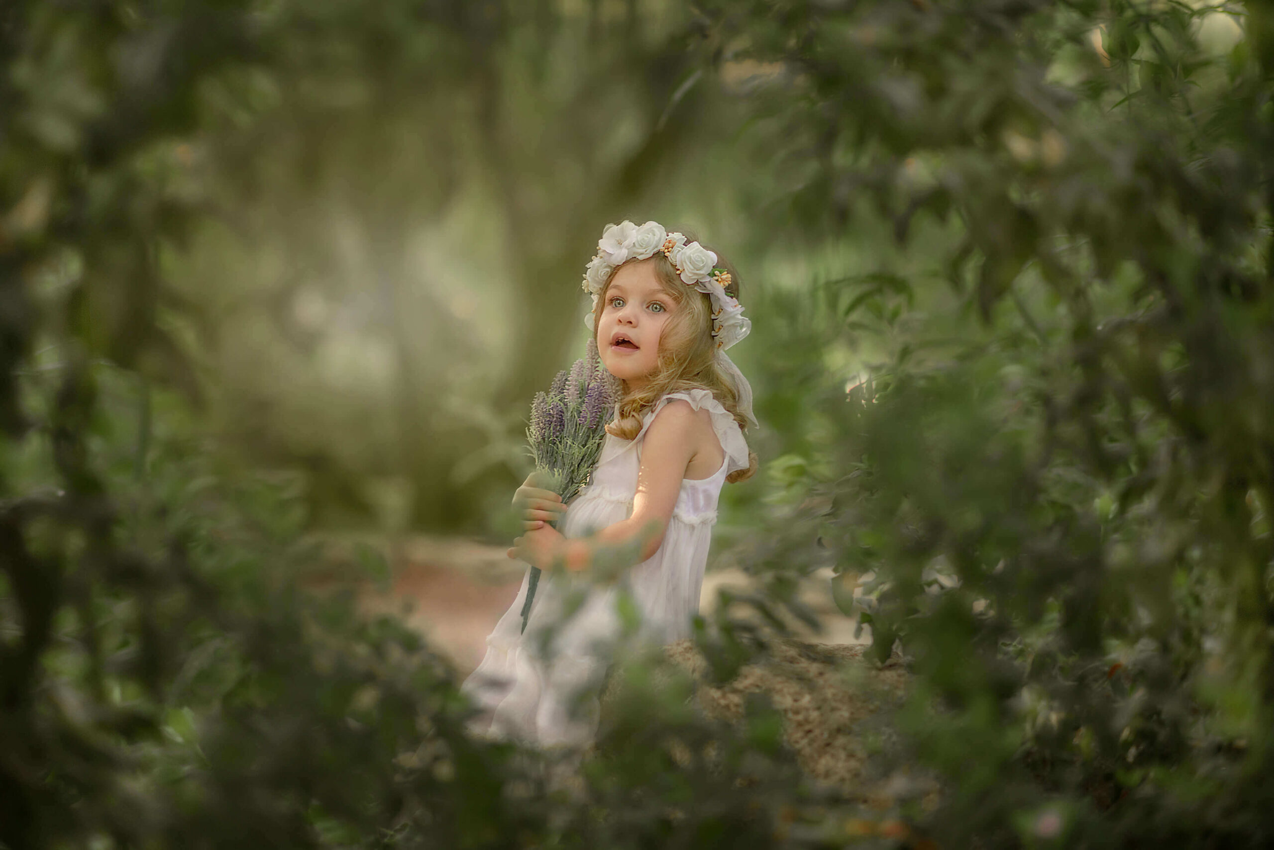 girl in woods